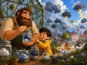 Rozprávka Viktor a obor, čo pestoval mini búrky