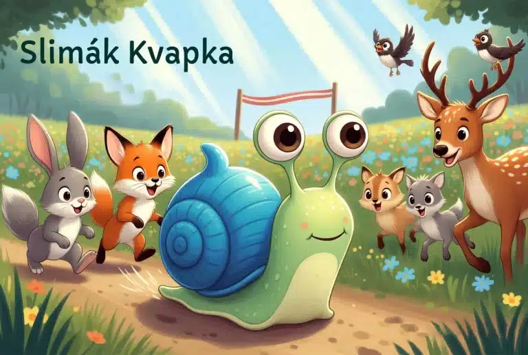 Pohádka – šneček Kvapka a závod, který nikdo nečekal