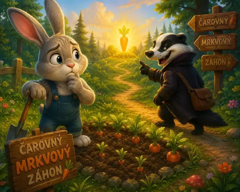 pohádka „Zajíc Miro a kouzelný mrkvový záhon“