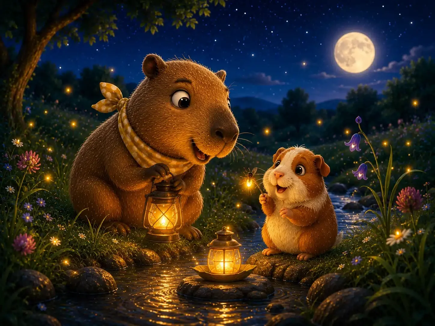 rozprávka o kapybare a lampáši